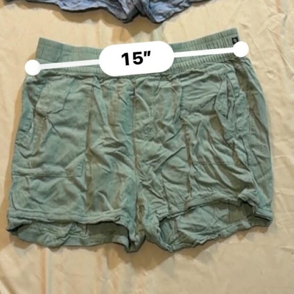 TWO pairs Marika active shorts SIZE MEDIUM (1 Med Blue 1 Olive Green) - Picture 8 of 12
